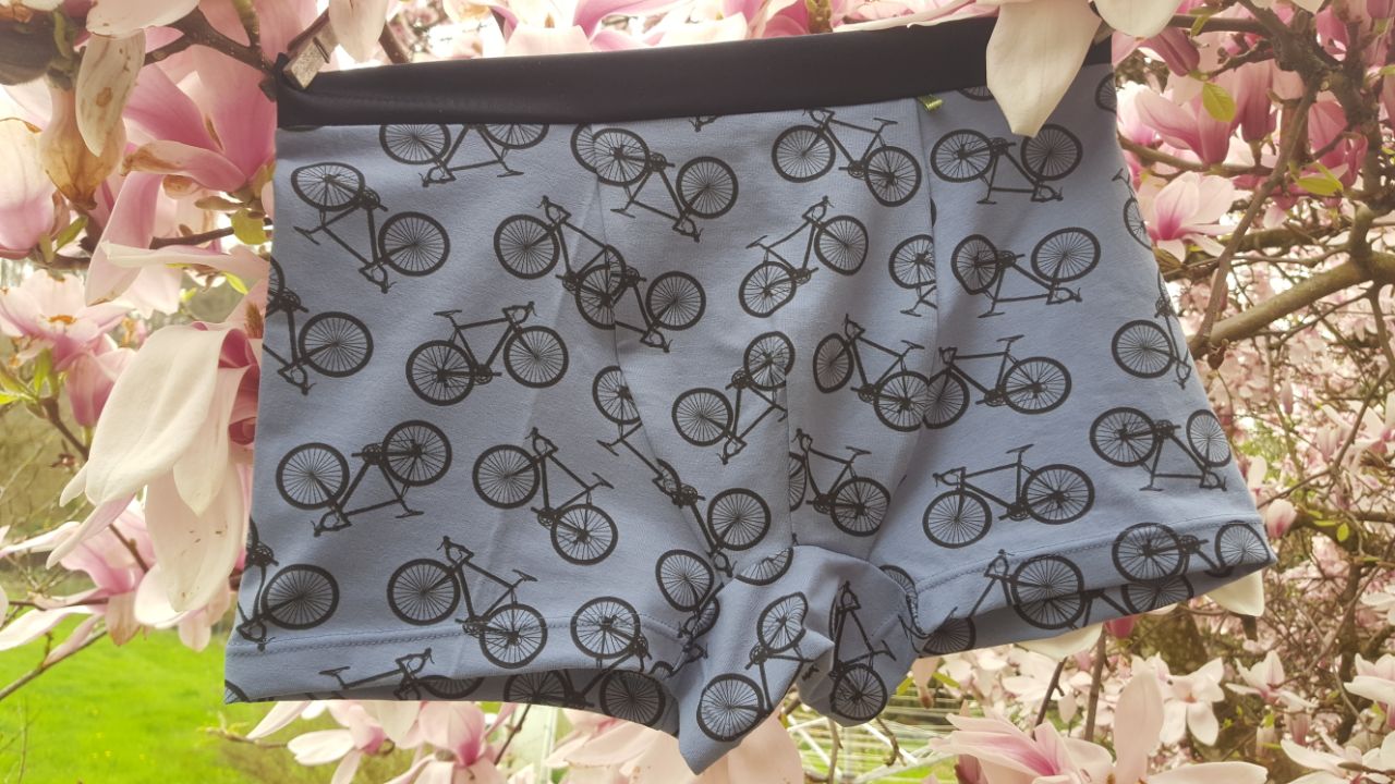 Männer Unterhose - Fahrräder - schwarz/grau