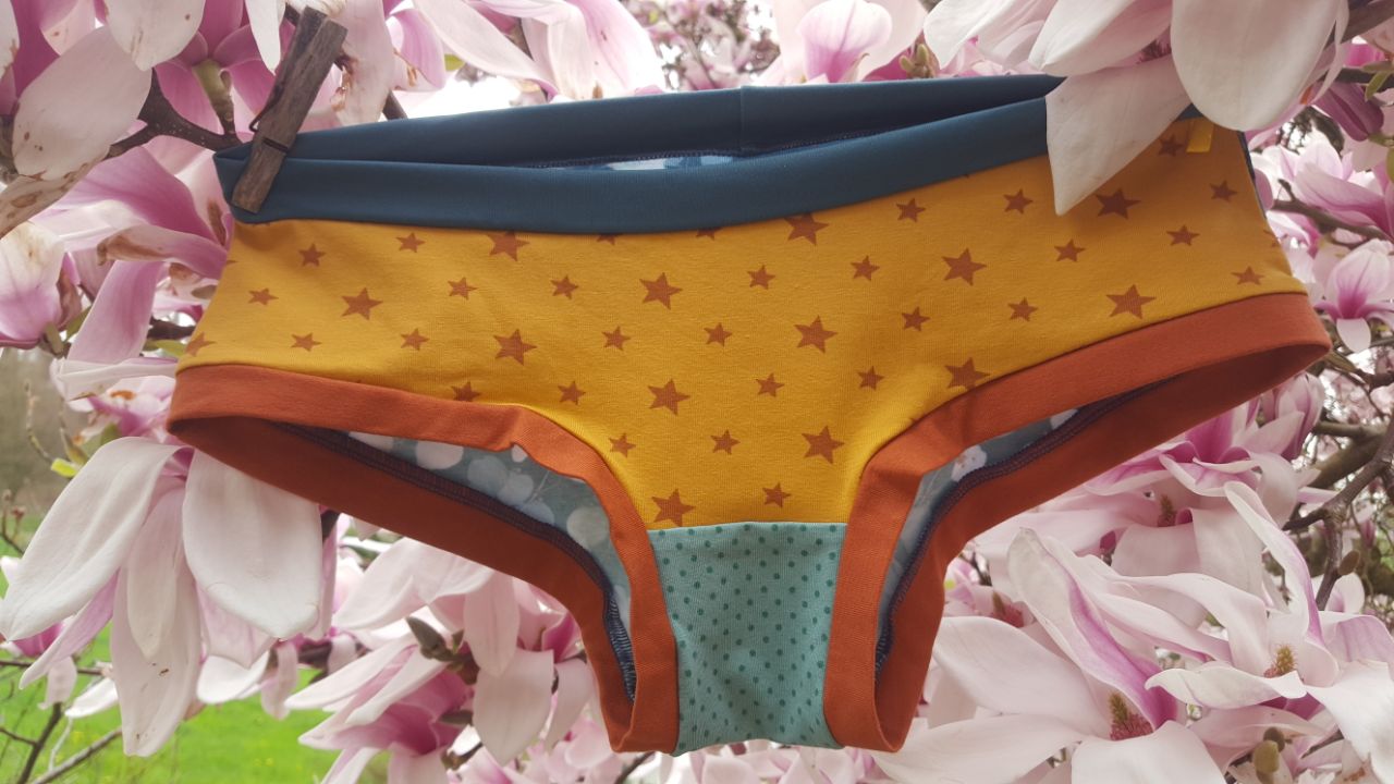 Frauen Unterhose - bunt - Sterne/Blätter